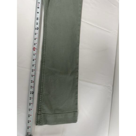 Faherty Women's Stretch Terry Wide Leg Pant High Waist Pocket Sage Green Size 24 - Picture 10 of 12